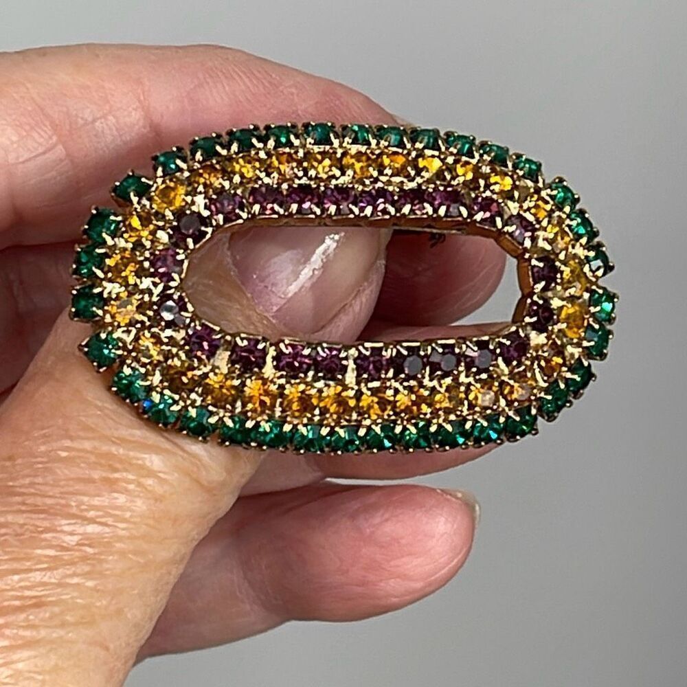 Vintage Musi bejeweled dress clip.